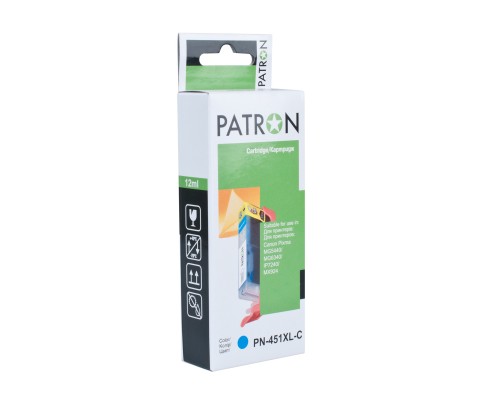 Картридж Patron CANON CLI-451XLC (PN-451XLC) CYAN (CI-CAN-CLI-451-C-PN)