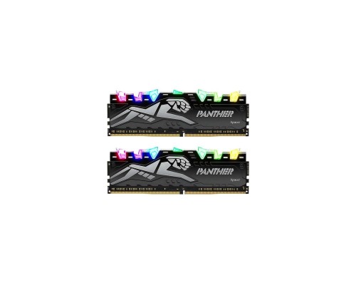 Модуль пам'яті для комп'ютера DDR4 16GB (2x8GB) 2666 MHz Panther Rage RGB Silver Apacer (EK.16GAV.GQNK2)