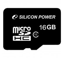 Карта пам'яті Silicon Power 16Gb MicroSD class 10 (SP016GBSTH010V10SP)