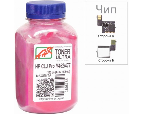 Тонер HP CLJ Pro M452/477 60г Magenta +chip AHK (3202786)