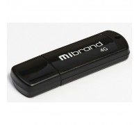 USB флеш накопичувач Mibrand 4GB Grizzly Black USB 2.0 (MI2.0/GR4P3B)
