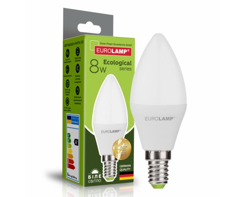 Лампочка Eurolamp LED CL 8W E14 4000K 220V (LED-CL-08144(P))