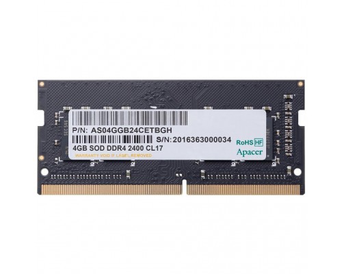 Модуль памяти для ноутбука SoDIMM DDR4 8GB 2400 MHz Apacer (ES.08G2T.GFH)