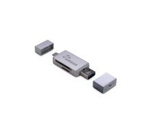 Считыватель флеш-карт Argus USB2.0, Micro-USB/Lightning, TF, SD (R-004)