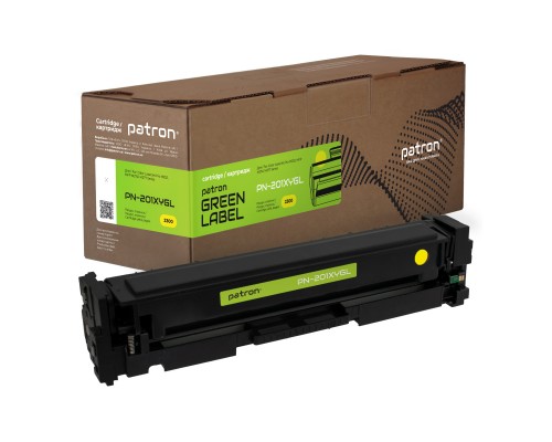 Картридж Patron HP CLJ CF402X для M252/M274/M277 Yellow, GREEN Label (PN-201XYGL)