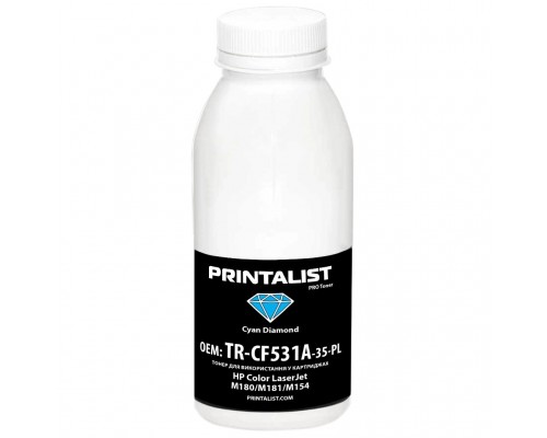 Тонер HP CLJ M180/M181/M154 35г Cyan Printalist (TR-CF531A-35-PL)