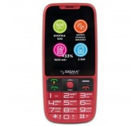 Мобильный телефон Sigma Comfort 50 Elegance 3 (1600 mAh) SIMO ASSISTANT Red (4827798233795)