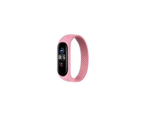 Ремінець до фітнес браслета BeCover Elastic Nylon Style для Xiaomi Mi Smart Band 5/6 (Size S) Pink (706141)