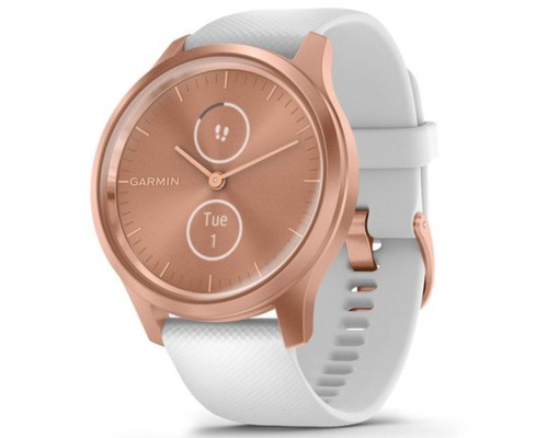 Смарт-часы Garmin vivomove Style, S/E EU, Rose Gold, White, Silicone (010-02240-20)