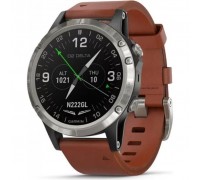 Смарт-годинник Garmin D2 Delta Aviator Watch with Brown Leather & Black Silicone B (010-01988-31/30)