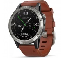Смарт-часы Garmin D2 Delta Aviator Watch with Brown Leather & Black Silicone B (010-01988-31/30)