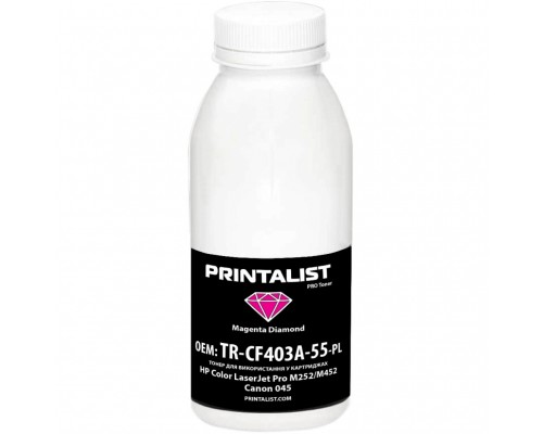 Тонер HP CLJ Pro M252/M452, Canon 045, 50г Magenta Printalist (TR-CF403A-55-PL)