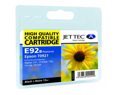 Картридж Jet Tec Epson Stylus C91/T26/TX119 Black (110E009201)