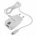 Мережевий зарядний пристрій (адаптер) 2в1 WALKER WH-13 1USB / 1A + Data Cable USB to Lightning white