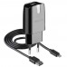 Мережевий зарядний пристрій (адаптер) 2в1 WALKER WH-21 1USB / 2.1A + Data Cable USB to Lightning black