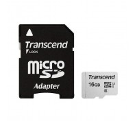 Карта пам'яті Transcend 16GB microSDHC class 10 UHS-I U1 (TS16GUSD300S-A)