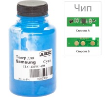 Тонер SAMSUNG SL-C430 30г+chip Cyan AHK (3202629)