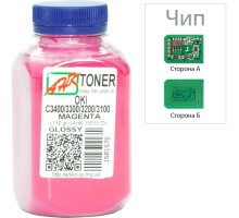 Тонер OKI C3400/3300, 110г Magenta+chip AHK (1502691)