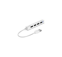 Концентратор Speedlink SNAPPY SLIM USB Hub, 4-Port, USB 2.0, Passive, White (SL-140000-WE)