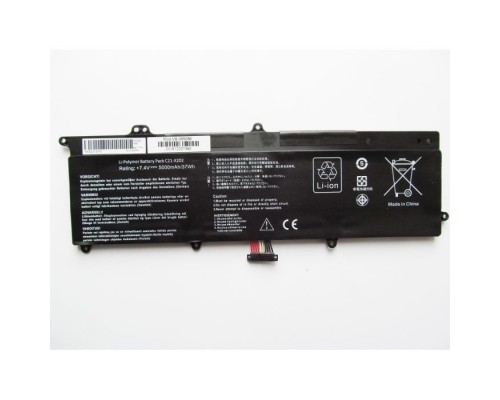 Акумулятор до ноутбука Asus X202E C21-X202, 5000mAh (37Wh), 4cell, 7.4V, Li-ion AlSoft (A47503)