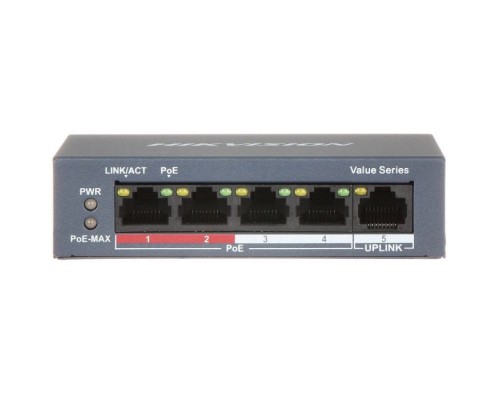 Комутатор мережевий Hikvision DS-3E0105P-E/M(B)