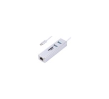 Концентратор Maxxter USB to Gigabit Ethernet, 2 Ports USB 3.0 + microSD/TF card r (NECH-2P-SD-01)