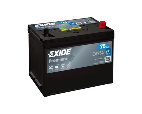 Акумулятор автомобільний EXIDE PREMIUM 75A (EA754)