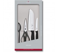 Набір ножів Victorinox SwissClassic Kitchen Set 4 шт Black (6.7133.4G)
