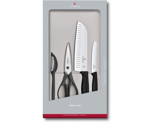 Набір ножів Victorinox SwissClassic Kitchen Set 4 шт Black (6.7133.4G)
