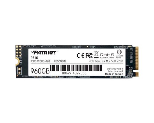 Накопичувач SSD M.2 2280 960GB Patriot (P310P960GM28)