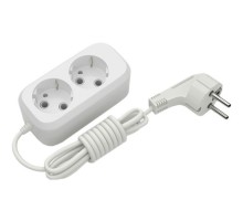 Мережевий подовжувач Electrum C-ES-1789 5.0m, 2 роз, white (C-ES-1789)