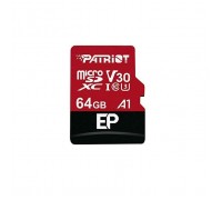 Карта пам'яті Patriot 64GB microSD class 10 UHS-I U3 V30 A1 (PEF64GEP31MCX)