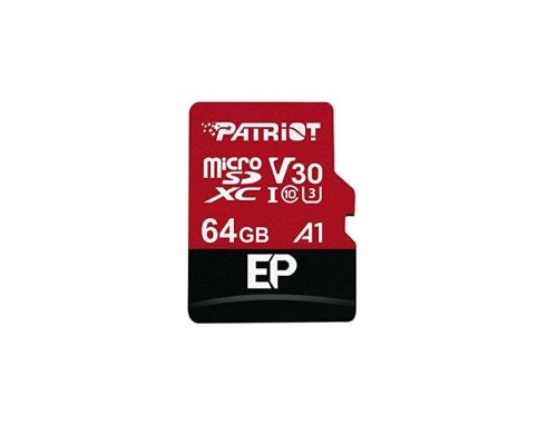 Карта пам'яті Patriot 64GB microSD class 10 UHS-I U3 V30 A1 (PEF64GEP31MCX)