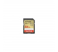 Карта пам'яті SanDisk 64GB SD class 10 UHS-I U3 V30 Extreme (SDSDXV2-064G-GNCIN)