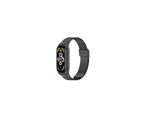 Ремінець до фітнес браслета BeCover Metal для Xiaomi Mi Smart Band 7 Black (707493)