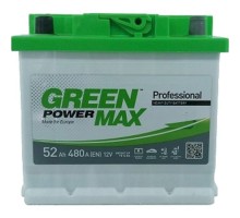 Акумулятор автомобільний GREEN POWER MAX 52Ah (+/-) (480EN) (22379)