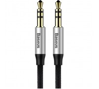 Кабель мультимедійний 3.5mm M to 3.5mm M 1.5m silver-black Baseus (CAM30-CS1)