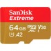 Карта пам'яті SanDisk 64GB microSD class 10 UHS-I Extreme For Action Cams and Dro (SDSQXAH-064G-GN6AA)
