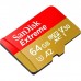 Карта пам'яті SanDisk 64GB microSD class 10 UHS-I Extreme For Action Cams and Dro (SDSQXAH-064G-GN6AA)