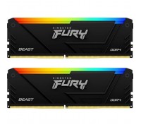 Модуль пам'яті для комп'ютера DDR4 32GB (2x16GB) 3600 MHz FURY Beast RGB Kingston Fury (ex.HyperX) (KF436C18BB2AK2/32)