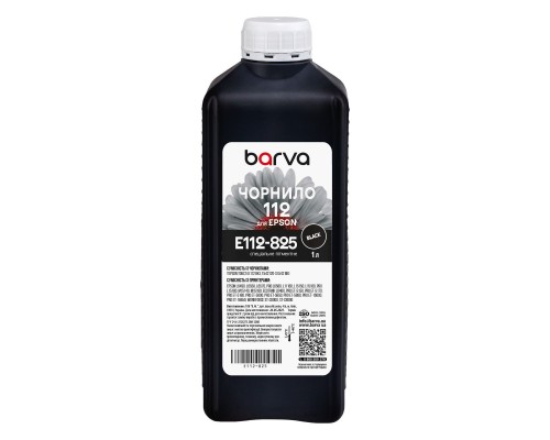 Чорнило Barva Epson E112 BK 1 л, Pigm.Black (E112-825)