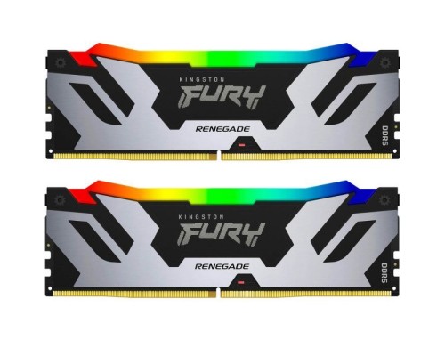 Модуль пам'яті для комп'ютера DDR5 32GB (2x16GB) 7200 MHz Renegade RGB XMP Kingston Fury (ex.HyperX) (KF572C38RSAK2-32)
