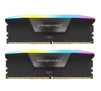Модуль пам'яті для комп'ютера DDR5 32GB (2x16GB) 6000 MHz Vengeance RGB Black Corsair (CMH32GX5M2E6000C36)