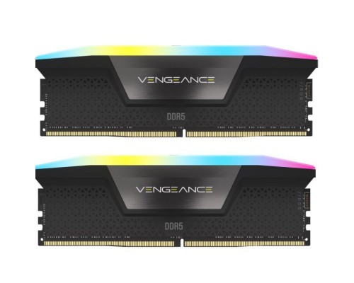 Модуль пам'яті для комп'ютера DDR5 32GB (2x16GB) 6000 MHz Vengeance RGB Black Corsair (CMH32GX5M2E6000C36)