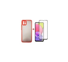 Чохол до мобільного телефона Dengos Kit for Samsung Galaxy A03 case + glass (Red) (DG-KM-23)