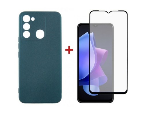 Чохол до мобільного телефона Dengos Tecno Spark GO 2022 Case + Glass (Green) (DG-KM-87)