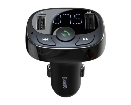 FM модулятор Baseus T Shaped S-09A 2 х USB Type-A, microSD Black (CCMT000001)