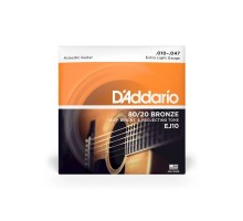 Струни для гітари D'Addario Bronze 80/20 Extra Light (10-47) (EJ10)