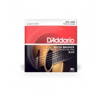 Струни для гітари D'Addario 80/20 Bronze Medium (13-56) (EJ12)