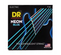 Струни для гітари DR Strings NEON Blue Electric - Light Heavy (09-46) (NBE-9/46)